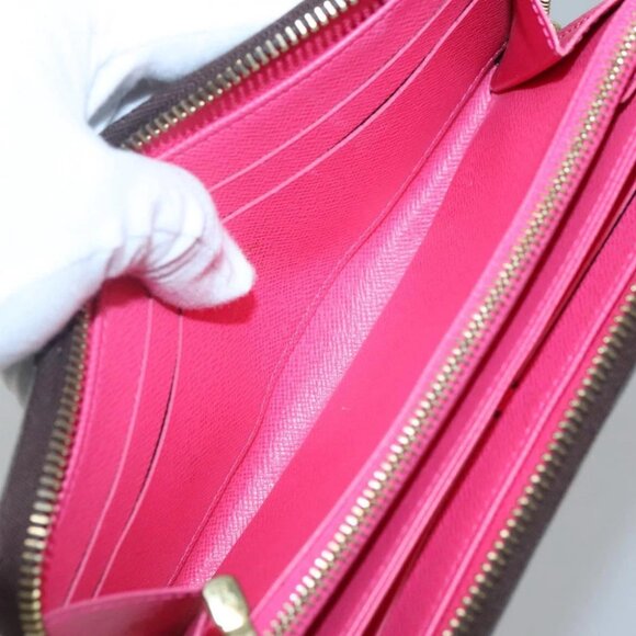 LOUIS VUITTON Monogram V Line Zippy Wallet Grunard Pink - Picture 15 of 16